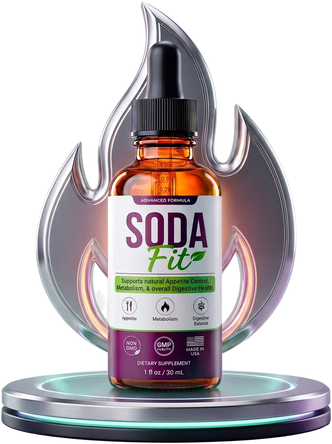 SodaFit™ bottle on a display pedestal